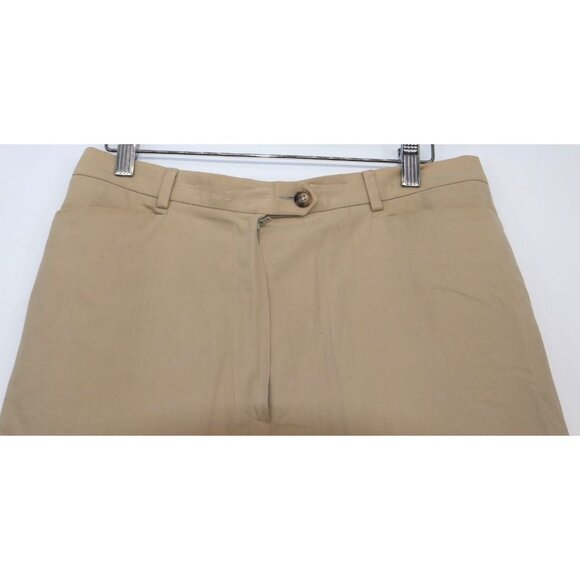 F. By Faconnable Beige Straight Chino Pants Italy Sz 10 Light Academia Preppy - Picture 3 of 10
